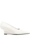 Totême Nappa Wedge Sharp Pumps In White