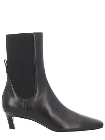 Totême Toteme Narrow Fit Heeled Boot In Animal Print