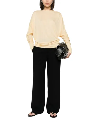 Totême Natural Crew Neck Sweater In Gold