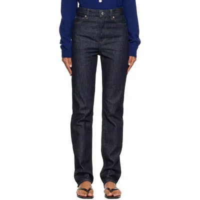 Totême Navy High Slim Denim Jeans