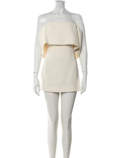 Pre-owned Totême Off Shoulder Evening Top Mini Dress In Neutral