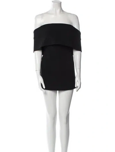 Pre-owned Totême Off Shoulder Mini Dress In Black