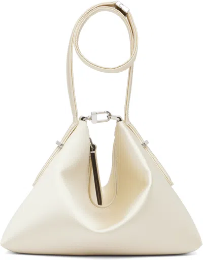 Totême Off-white Bevel Satin Wristlet Clutch
