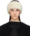 Totême Off-white Double-sided Shearling Headband In Neutral