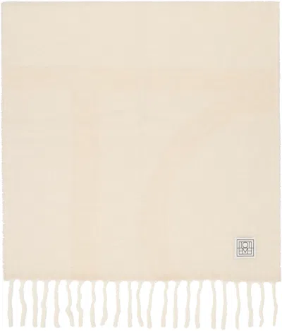 Totême Off-white Monogram Jacquard Scarf