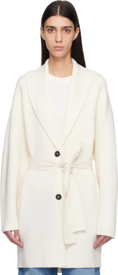 Totême オフホワイト Shawl-lapel Robe カーディガン In Sand