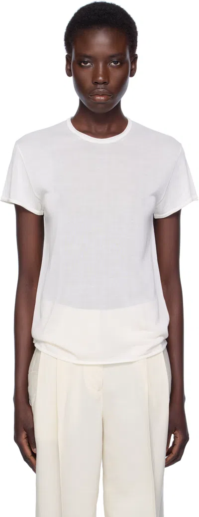 Totême Off-white Silk T-shirt