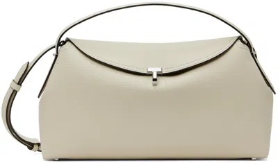 Totême Off-white T-lock Top Handle Grain Bag In 106 Milk