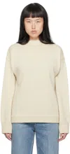 Totême Off-white Vented Sweater In 055 Cream