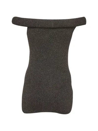 Pre-owned Totême Off-shoulder Top In Grey