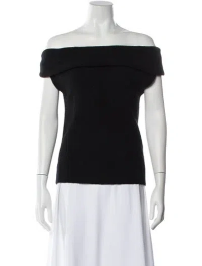 Pre-owned Totême Off-the-shoulder Sweater In Black