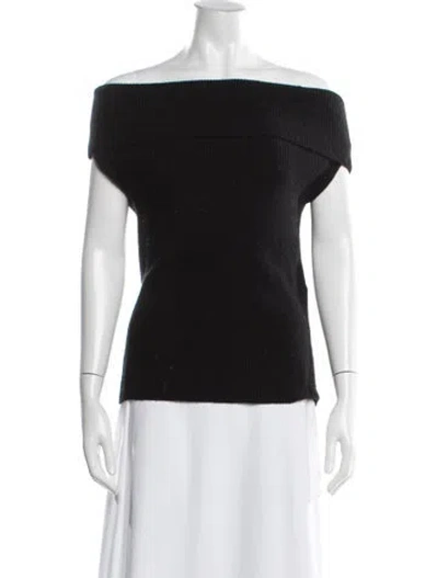 Pre-owned Totême Off-the-shoulder Sweater In Black
