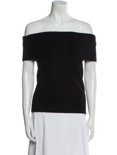 Pre-owned Totême Off-the-shoulder Sweater In Black