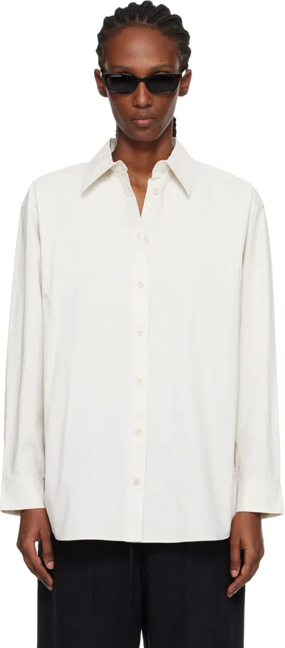 Totême Off-white Classic Tumbled Shirt In Gray