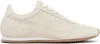 Totême Flex Suede Sneakers Stone In White