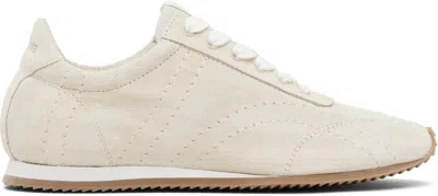Totême Flex Suede Sneakers Stone In Multi