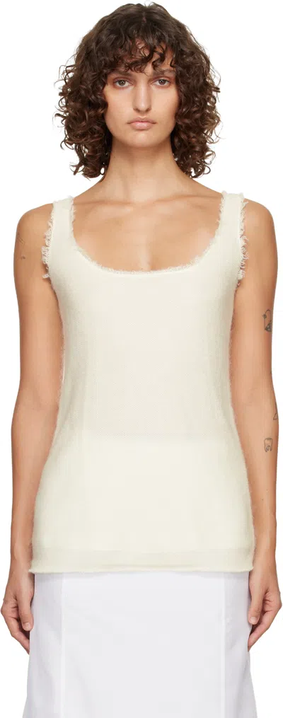 Totême Off-white Mohair Knit Tank Top