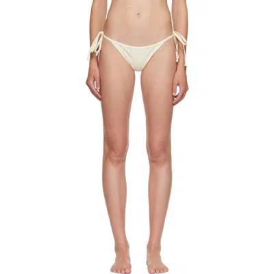 Totême Off-white Scoop Bikini Bottom In Multi