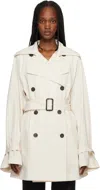 Totême Off-white Washed Cotton Trench Coat In Neutral