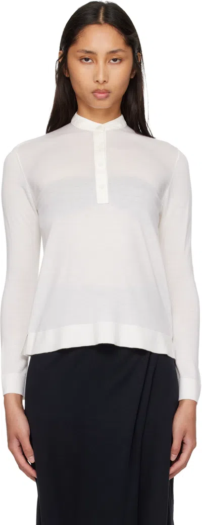 Totême Off-white Wool Silk Knit Sweater