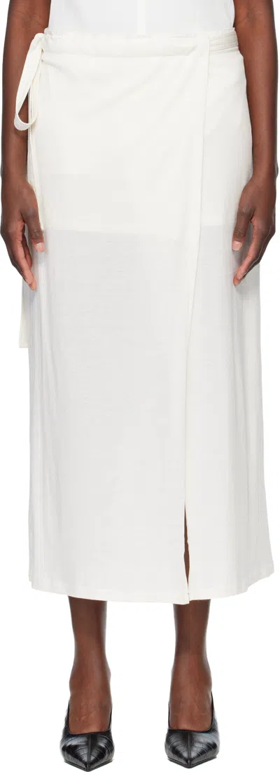 Totême Off-white Wrap Midi Skirt