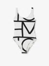 Totême Toteme One-piece Swimsuit With Lettering In White