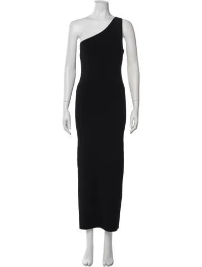 Pre-owned Totême One-shoulder Long Dress In Black