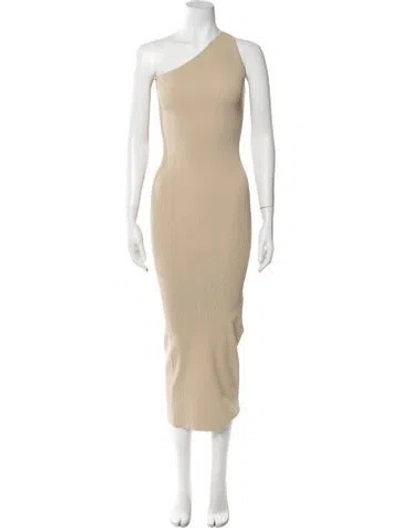 Pre-owned Totême One-shoulder Long Dress W/ Tags In Neutral