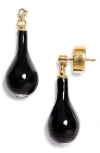 Totême Toteme Onyx Drop Earrings In Black