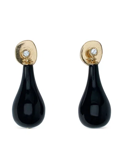 Totême Toteme Onyx Drops Earrings In Black
