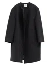 Totême Open-front Coat In Black