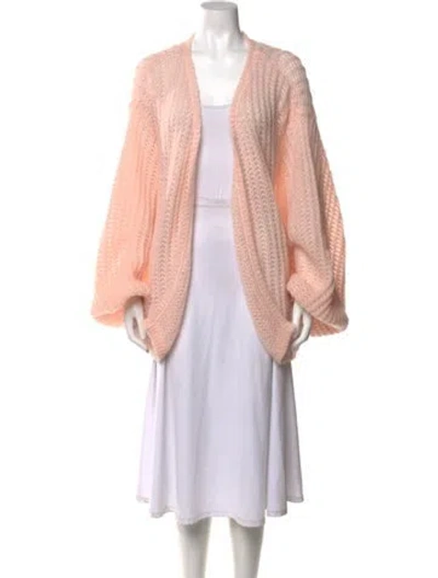 Pre-owned Totême Open Front Sweater In Pink