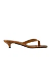 Totême Open-heeled And Open-toe Sandals In Brown