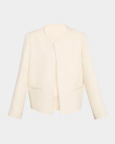 Totême Open-front Bouclé Blazer Jacket In Neutral