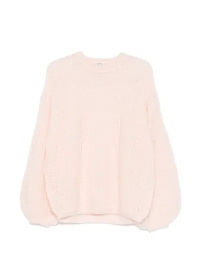 Totême Open-knit Sweater In Pink