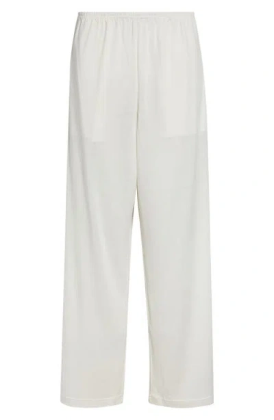 Totême Toteme Organic Cotton & Silk Pajama Pants In White