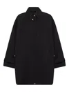 Totême Toteme Women Black Organic Cotton Oversized Trench Jacket In Black