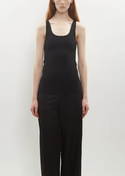 Totême Organic Cotton Compact Knit Tank In Black