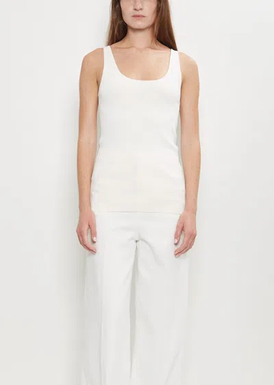 Totême Organic Cotton Compact Knit Tank In White