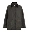 Totême Green Jacket With Corduroy Collar And Rear English Vents In Cotton Woman In Black
