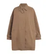 Totême Belted Cuffs Trench Coat With Oversized Fit In Brown