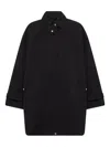 Totême Toteme Women Black Organic Cotton Oversized Trench Jacket