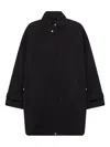 Totême Toteme Women Black Organic Cotton Oversized Trench Jacket