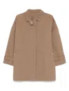 Totême Belted Cuffs Trench Coat With Oversized Fit In Brown