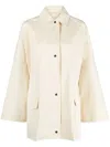 Totême Washed Cotton Button-front Overshirt In Neutrals
