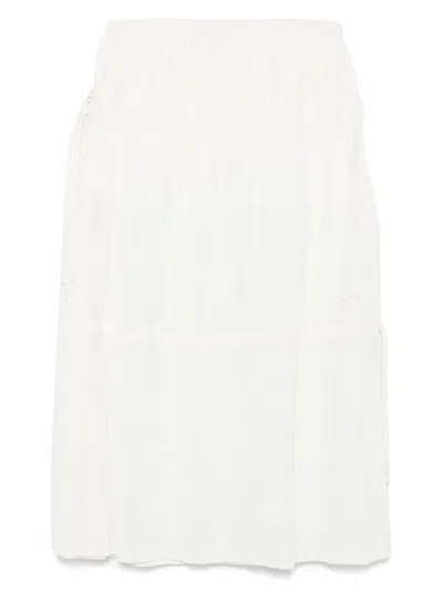 Totême Organic Cotton Skirt In White
