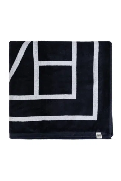 Totême Toteme Organic Cotton Towel In Black