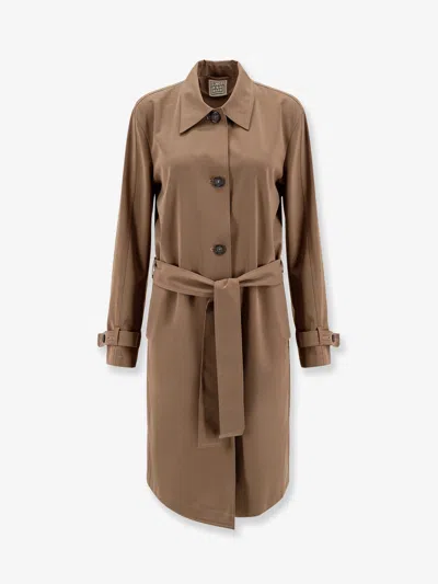 Totême Organic Cotton Trench Coat In Brown