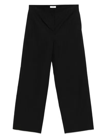 Totême Toteme Women Trousers With Stitching Detail In Black