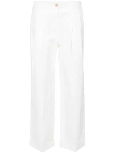 Totême Toteme Organic Cotton Trousers In White
